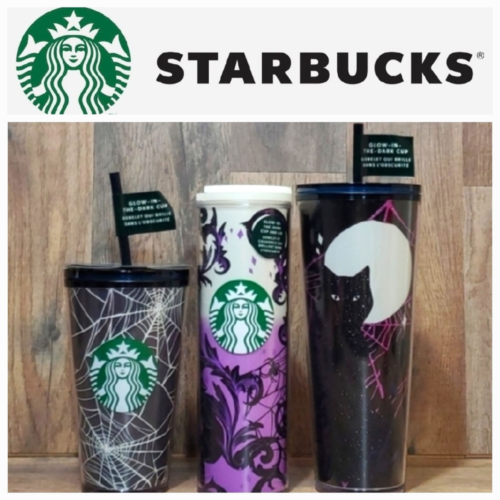 🖤💜🤍 3 Starbucks Limited Edition Cold Cups Bundle BNWT